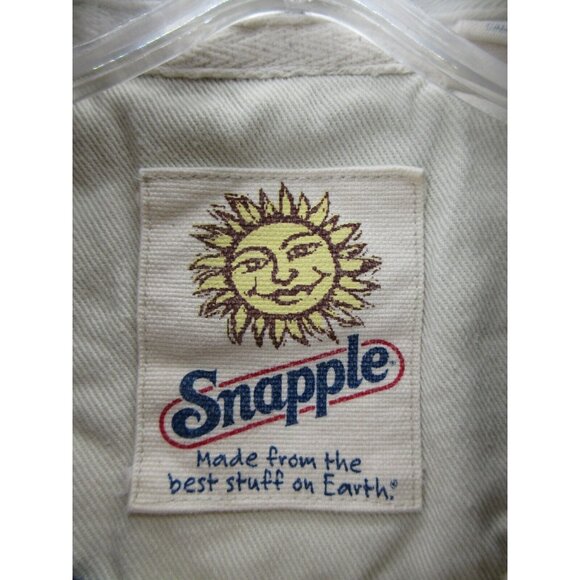 VINTAGE Snapple Rugby Polo Shirt XL Yellow Pullover Striped Preppy - Picture 10 of 12